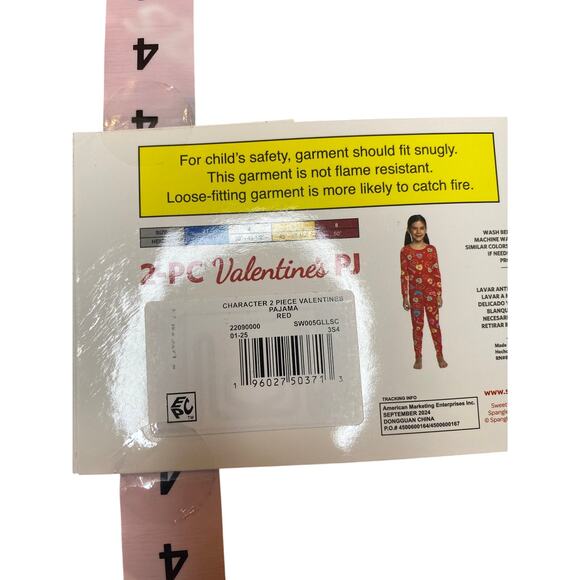 Kids Sweethearts Candy 2-Piece Pajama Set - Valentines Sleepwear - Picture 8 of 9